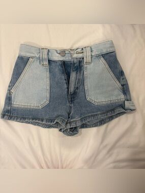 PacSun Two-Tone Denim Jean Shorts - Light & Medium Blue